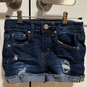 Indigo Rein Silver Button on Dark Blue Denim